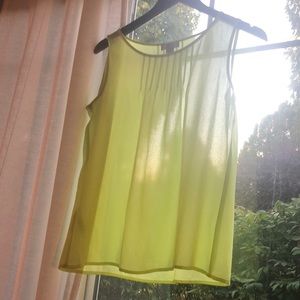 Loft sleeveless top bright yellow